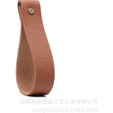Supports En Cuir Pour Rideau - Fixation Murale - 12 x 2,5 x 2 cm - Style Bohème - Lot De 4 (1/5)