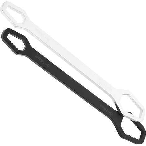 Clés Étoile et Construction pour Réparation Automobile Lot de 2 Auto-serrantes en Acier 8-22mm à Double Extrémité, Haute Résistance et Couple Augmenté Universelles (1/5)