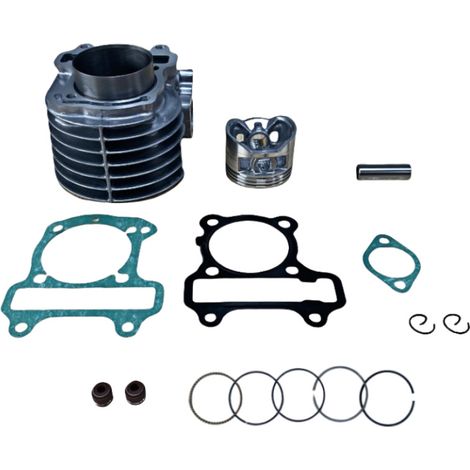 Motorcycle cylinder kit, compatible with 54.5 mm cylinder pistons of the Honda models VISION110, KZLA110 and NSC110. (1/4)