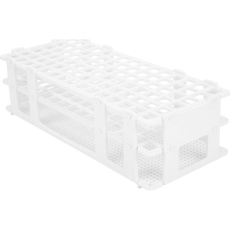 Support de tubes à essai en plastique 5 pièces, 90 trous pour tubes de 13mm, rangement laboratoire (1/5)