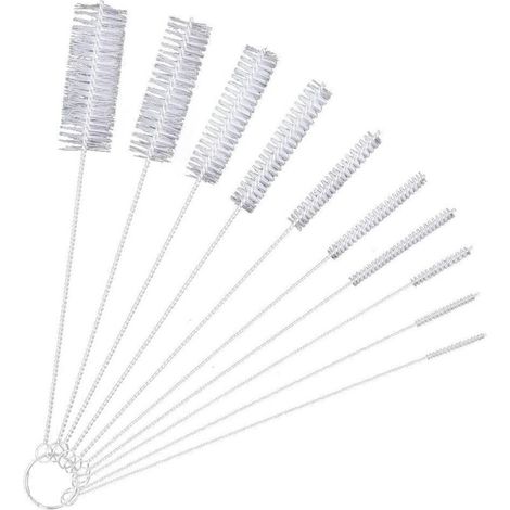 Brosse de nettoyage, lot de 10 goupillons pour bouilloires, théières et éviers (1/5)