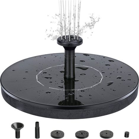 Solar Fountain Pump, Circle Garden Solar Water Pump Set, Solar Panel Water Pump for Ponds, Fountains, Bird Baths, Garden Decorations, Water Circulation, No Electrical Connection Required (1/5)