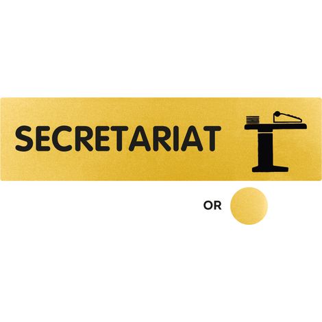 Plaque de porte Secretariat - Classique or 170x45mm - 4491035