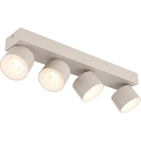 Deckenlampe Deckenleuchte Wohnzimmerlampe Metall sandfarben LED drehbar H 12 cm