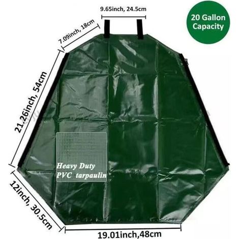 Sacs d'irrigation goutte-à-goutte en PE résistants à la sécheresse, capacité 79 litres, pour arbres de jardin et arbres fruitiers agricoles (1/5)