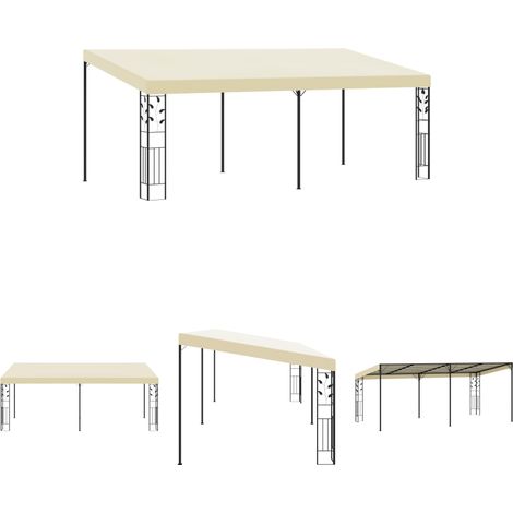 Außenbereich - vidaXL Wand-Pavillon 6x3x2,5 m Cremeweiß - Balkon (1/5)