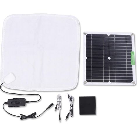 Solar Panel Heated Blanket, Pet Heating Blanket, 50W Fast Heating Pet Soft Portable Solar Heating Pad (1/5)