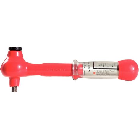 KS TOOLS 3/8" Llave dinamométrica mini con aislamiento de protección y cabezal de carraca reversible 5-25Nm - 117.1184 (1/2)