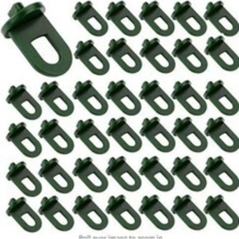 Clips de fixation pour serre, 50 crochets en plastique, outils de suspension et accessoires pour serre, pour plantes suspendues et toiles d'ombrage. (1/5)