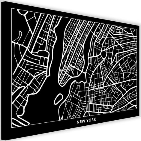 Tableau sur toile Plan de la ville de New York 60x40 (1/5)