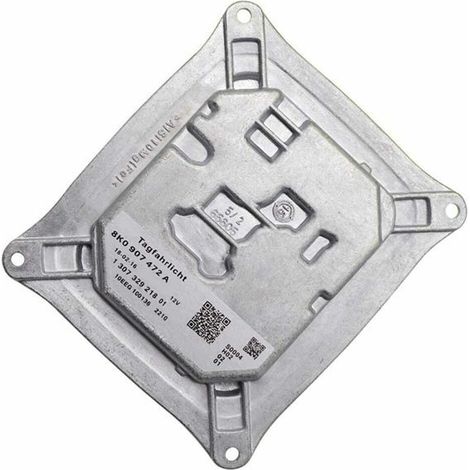Ein metallisch-silbernes Xenon-LED-Vorschaltgerät, Referenznummer 130732921801 8K0907472A (1/5)