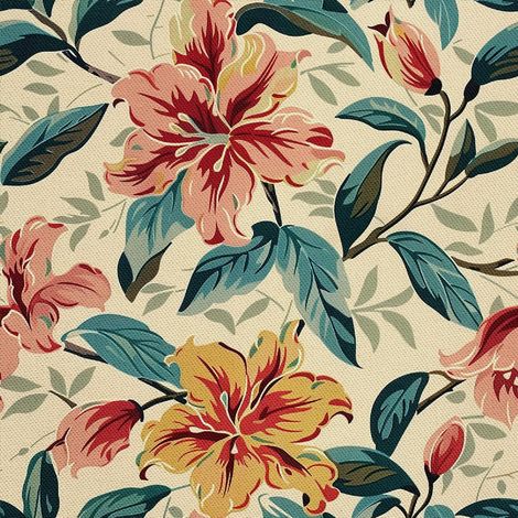 Tela decorativa para exteriores Oxford - Motivo floral I DX5509 (1/5)