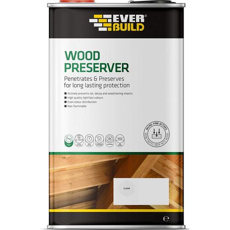 Everbuild Sika 482976 Wood Preserver Clear 1 litre EVBLJCR01