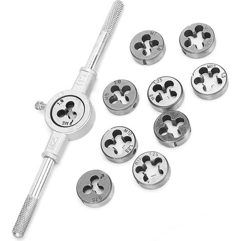 Jeu de tarauds et filières pour filetage extérieur, kit d'outils manuels pour le filetage. (1/5)