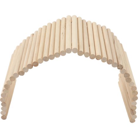 Tunnel d'escalade en bois flexible pour petits animaux - Lapins, Cochons d'Inde, Hamsters (15x40cm) (1/5)