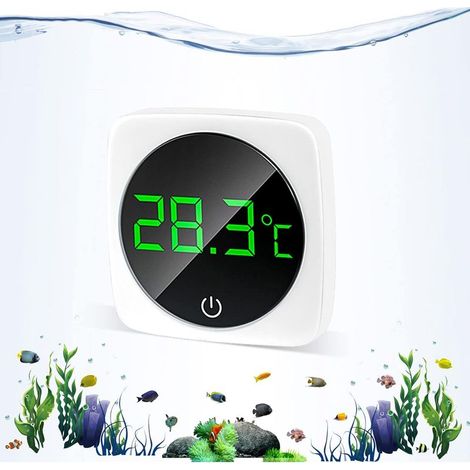 LED Aquarium Thermometer, Touch Screen, Accurate Temperature Sensor for Aquarium, Water Thermometer, Energy Saving and Thermometer (1/5)