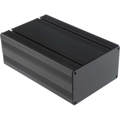 Boîtier d'instrumentation RS PRO en Aluminium anodisé Noir, dim. ext. 165 x 105 x 61mm ( Prix pour 1 ) (1/2)