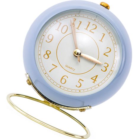 [Elektronische Kinderuhr mit Quarzwerk] Geräuschlose, runde, lila Metall-Wanduhr – Hochstabiles Gehäuse mit vibrationsdämpfenden Zeigern für Schlaf- und Wohnzimmer