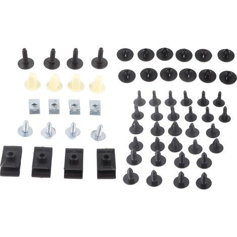 Kit de clips de retenition pour couvercle moteur 50 pièces métal/plastique Toyota Avensis LX 2003-2010 Fixation pare-chocs (1/5)