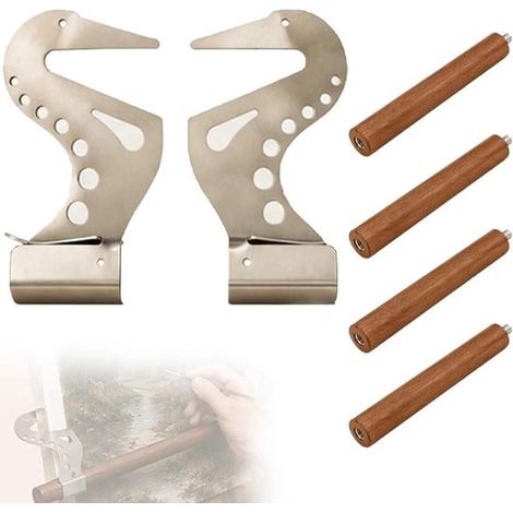 Pont repose-mains pour artistes - Pour des œuvres jusqu'à 68 cm - Support de peintre autobloquant - Repose-mains réglable (1/5)