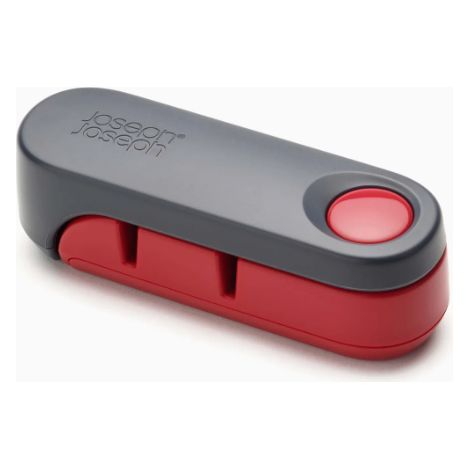 Afilador de cuchillos plegable Joseph Joseph Rota Diseño compacto y portátil, ideal para cuchillos de cocina y outdoor, con ruedas de afilado cerámicas, color rojo (1/4)