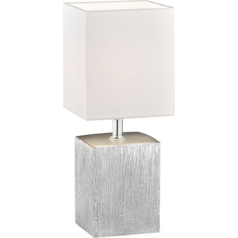 Lampe de table petit modele grise et blanche - fischer honsel - flens 47