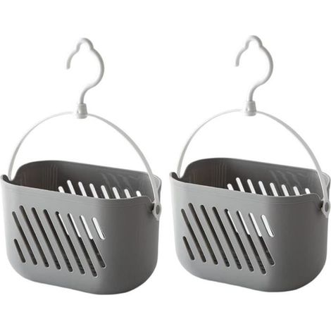 Panier de caddie de douche suspendue, panier de rangement de salle de bain en plastique Panier de douche portable Panier de toilette (1/4)