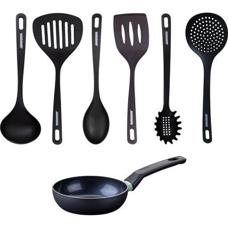 Set poêle antiadhésive céramique 16 cm et 6 ustensiles Fackelmann Brandao (1/5)