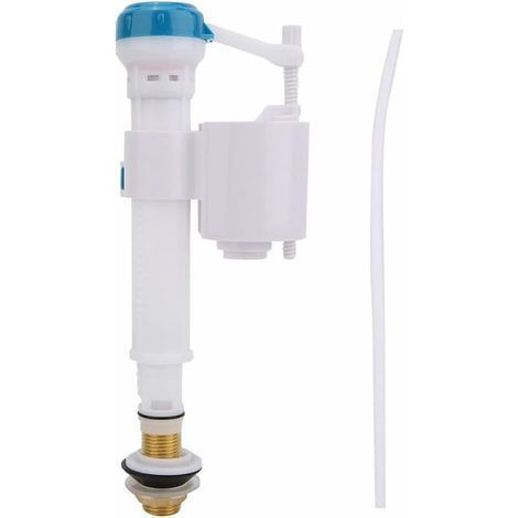 Robinet flotteur horizontal,Robinet flotteur réversible pour alimentation WC,Vannes de Chasse d'eau de Toilette Bouton Poussoir Vanne de Remplissage Double Chasse d'eau Siphon Salle de Bain Bleu et Bl (1/5)