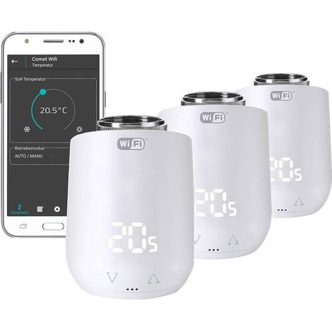 Eurotronic Comet WiFi 700224 termostato blanco juego de 3