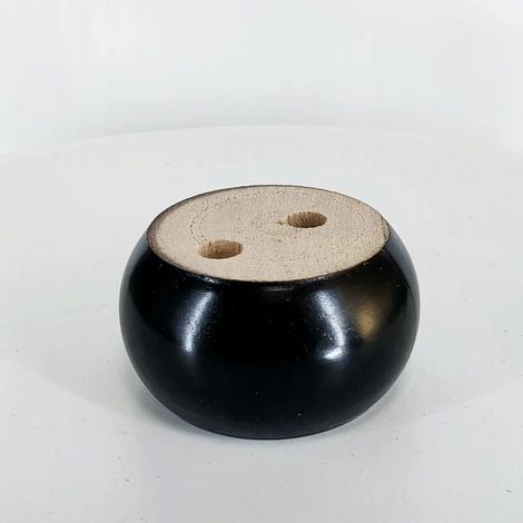 Bardusch - Set di 4 gambe per mobili in legno massello tornito nero, 5 cm, viti non incluse, per divani, armadi e poltrone relax. (1/3)