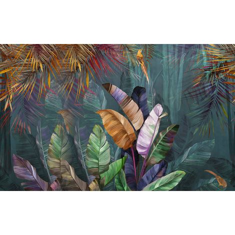 Papier peint panoramique - Feuilles de Bananier - 130 cm x 81 cm (1/2)