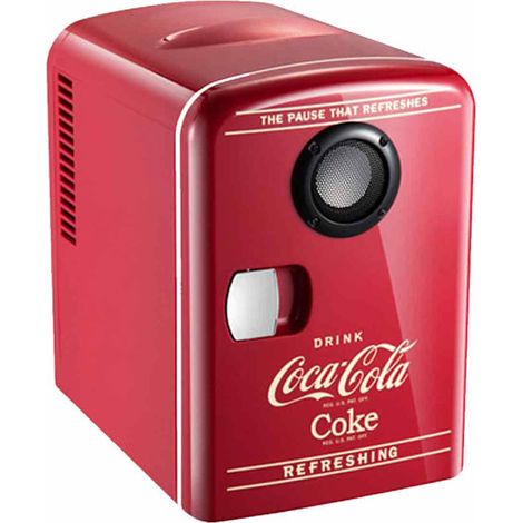Tragbarer Coca-Cola 12V Mini-Kühlschrank/Wärmer für 4 Liter/6 Dosen mit Bluetooth-Lautsprecher (1/5)