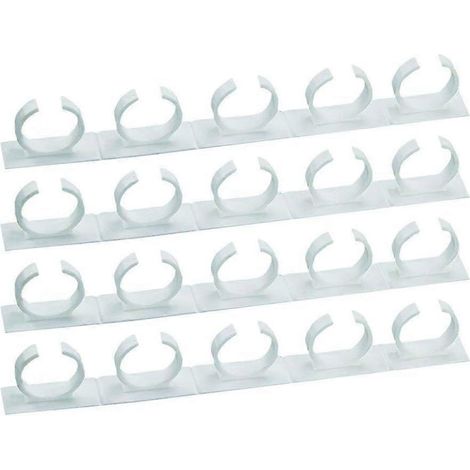 Organiseurs à clips pour 20 pots à épices - Rangement adhésif et divisible - Idéal pour ranger les pots d'herbes aromatiques ou les récipients à épices (1/5)