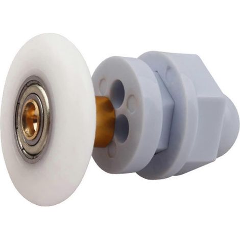 Set mit 4 Ersatzrollen (23 mm) für Schiebetüren in der Dusche: leichtgängig, leise und langlebig. (1/5)