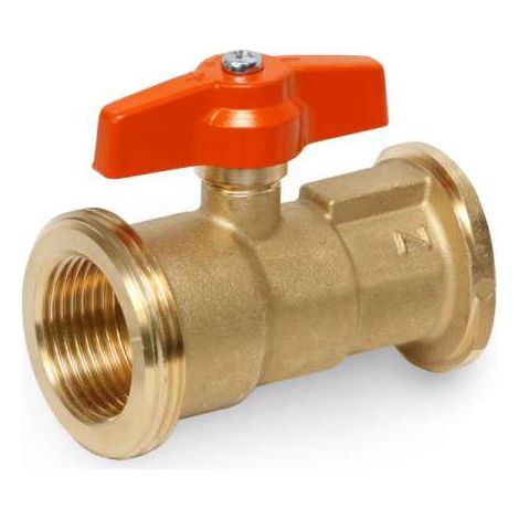 PAW Pumpenkugelhahn PKV Flansch für 1 1/2" Überwurf und 1 1/2" AG 2109 (1/2)