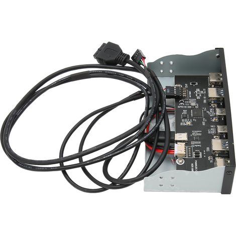 USB 3.1 Gen 1-Frontkartensteckplatz mit 6 Anschlüssen (Typ A und Typ C), GL3523-Chip, 5 Gbit/s für Tower-PCs – 19-poliger Anschluss, Montage für optische Laufwerke (2U3/2U2/2C). (1/5)