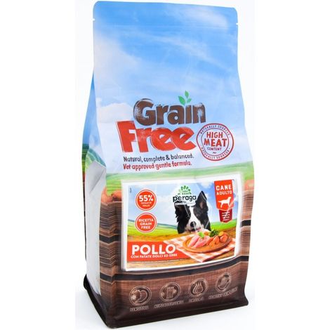 CROCCHETTE PERAGA GRAIN FREE PER CANE ADULTO 12KG POLLO