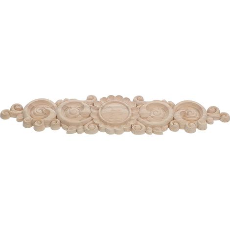 Applique Robuste en Bois Sculptée Verticale Facile à Installer Style Classique Chic pour Décoration Intérieure, Meuble Tv Salon pour Home Decor et DIY (1/5)