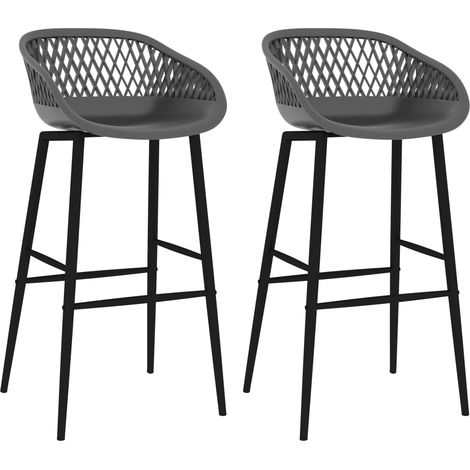 Barhocker 2 Stk. Grau