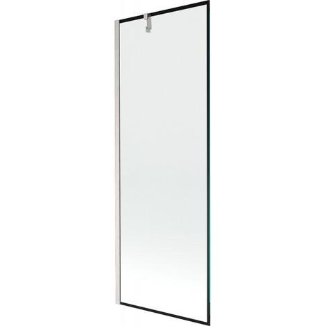 Mexen Next paravento per vasca da bagno a 1 anta 70 x 150 cm, cornice nera, nichel spazzolato - 895-070-000-00-70-97 (1/5)