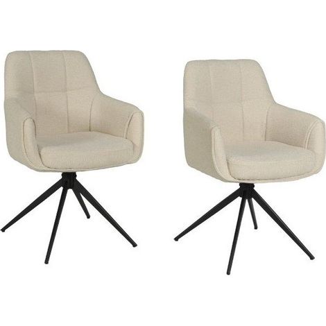 Lot de 2 chaises pivotantes LINEA / Beige/ (1/5)