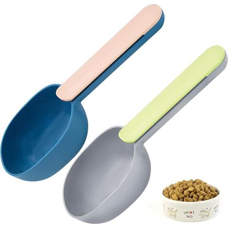 2 Pièces Pelle Pour Nourriture Pour Chiens Animaux Domestiques Poignée Avec Clip Cuillère à Nourriture Pour Chiens Chats Nourriture Pour Animaux Compagnie Chien