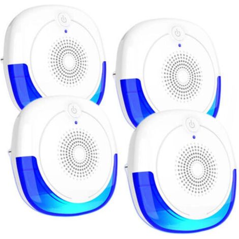 Ultrason Souris et Rats Lot De 4 - Repulsif Ultrason Moustique - Répulsif Ultrason - Anti Moustique Ultrason - Ultrason Souris -Repulsif Fourmis - Répulsif Souris - Répulsif Araignée（blanc pomme）