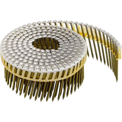 1050 CLOUS ROULEAUX PLATS 15/16° 2.5 x 55 crantés Inox A2 Bombée liaison pvc,6 rouleaux