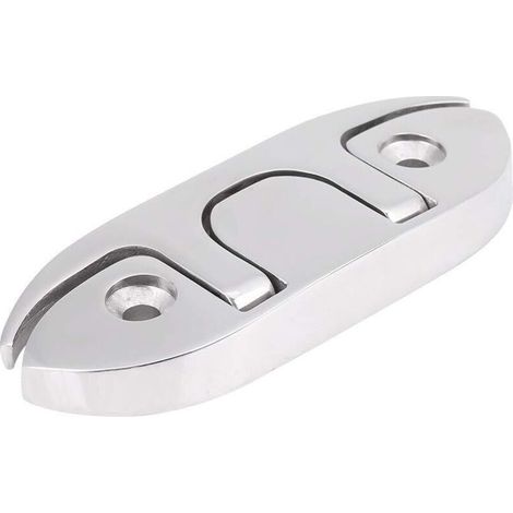 Boat cleat, Marine Boat Flip Up 4-1/2" folding cleat, dock mooring cleat, stainless steel deck rope cleat replacement for marine yacht (1/5)