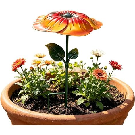 Parasol pour plantes, piquet en métal de fleur, protection UV et résistant aux intempéries, pour jardin, campagne, terrasse, balcon, pelouse, parterre de fleurs, parc (1/5)