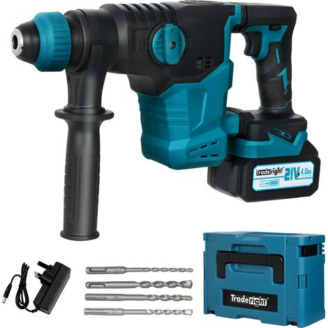 Traderight  21V Cordless Rotary Hammer Drill SDS Plus Concrete Impact Drill Tool