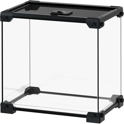 Terrario de cristal de 30x20x30 cm con ventana de malla para alimentación e impermeable. (1/5)