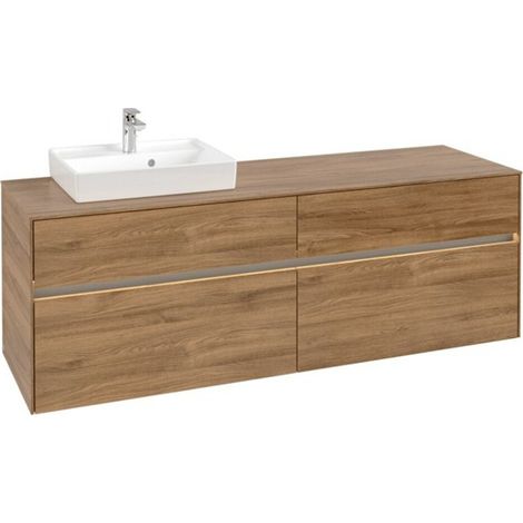 V&B Waschtischunterschrank Collaro 160x54,8x50cm, WT l, LED 12W, Kan Oa (1/3)